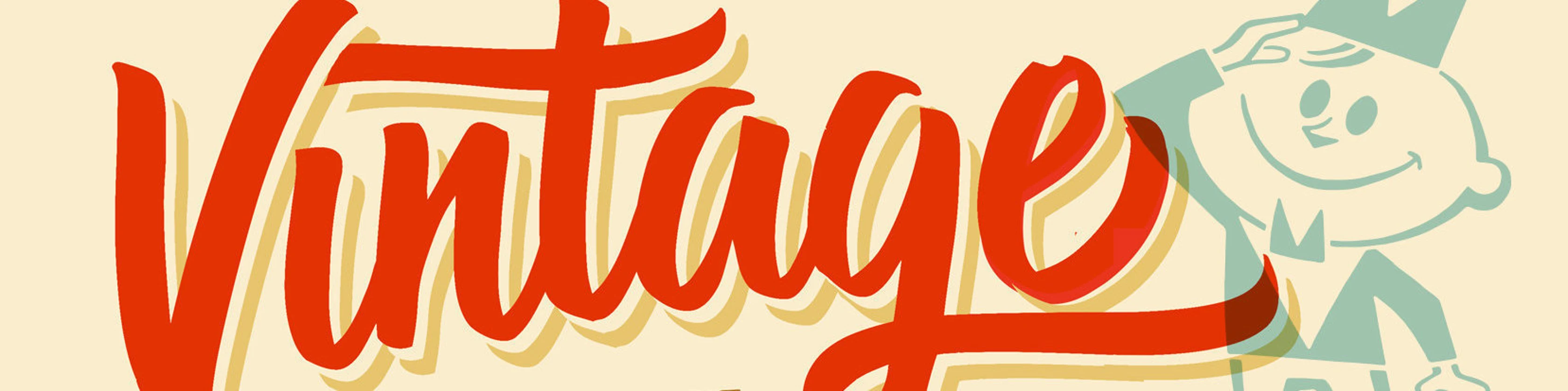 Vintage Art illustration banner